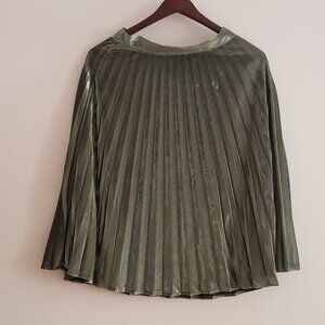 Gold Pleated Star Shine Midi Skirt [Lulu’s] [Size M]